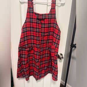 Red dress with pockets